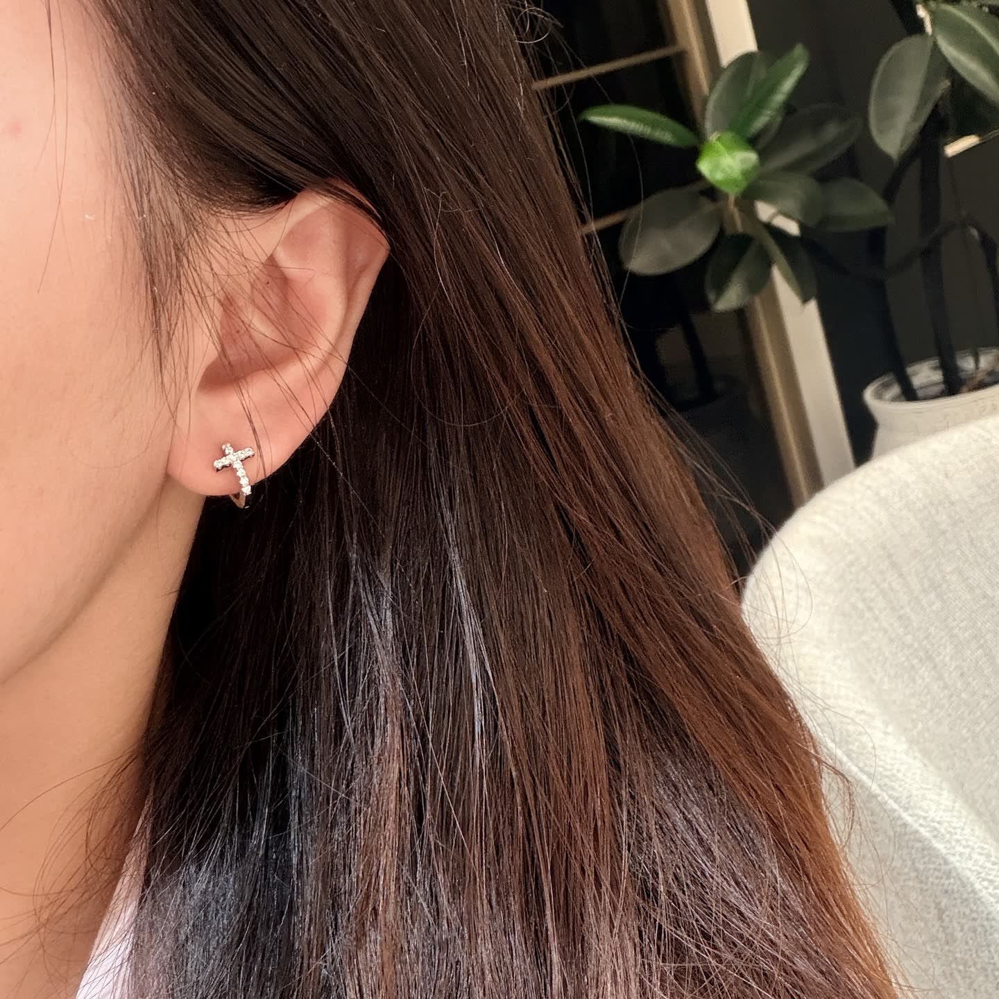 Chrome Hearts Cross Stud Earrings
